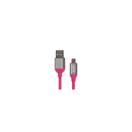 CABLE MICRO USB GHIA 1M COLOR ROSA