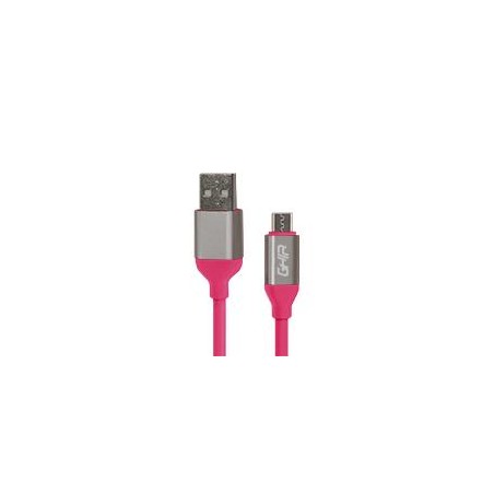 CABLE MICRO USB GHIA 1M COLOR ROSA