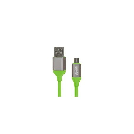 CABLE MICRO USB GHIA 1M COLOR VERDE