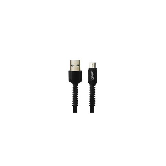 CABLE MICRO USB GHIA NYLON 1M COLOR NEGRO