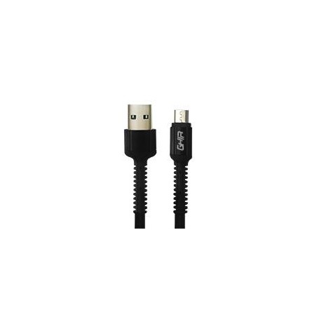 CABLE MICRO USB GHIA NYLON 1M COLOR NEGRO