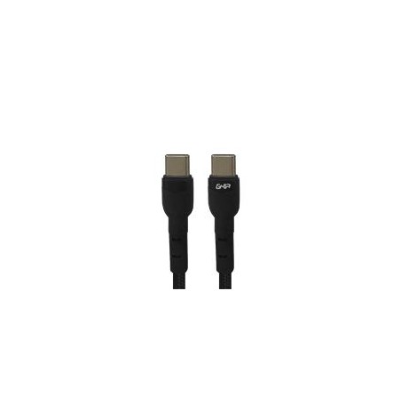 CABLE DE CARGA RAPIDA GHIA USB TIPO C A TIPO C COLOR NEGRO DE 1M