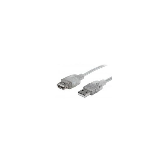 CABLE USB,MANHATTAN,336314, V2.0 EXT. 1.8M PLATA