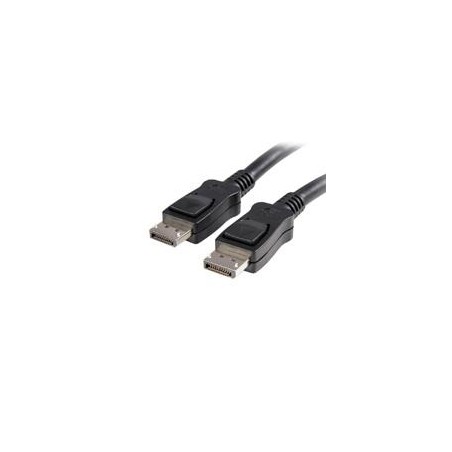 CABLE DE 5M DISPLAYPORT 4K MBR CON CIERRE DE SEGURIDAD MEDIANTE MECANISMO DE BLOQUEO - 2X MACHO DP - LATCHES - NEGRO - STARTEC