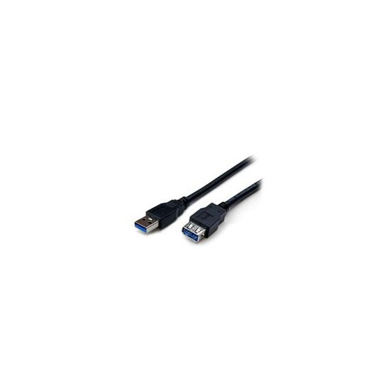 CABLE DE 2M DE EXTENSION ALARGADOR PASIVO USB 3.0 SUPERSPEED - MACHO A HEMBRA USB A - EXTENSOR - NEGRO - STARTECH.COM MOD. USB