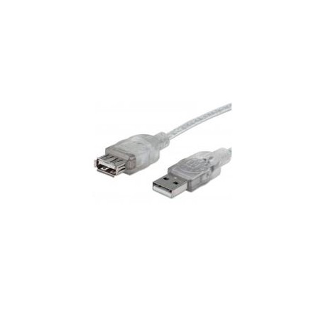 CABLE USB,MANHATTAN,340496, V2.0 EXT. 3.0M PLATA