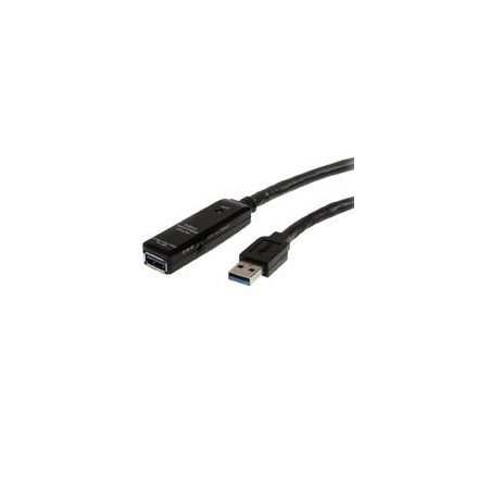 CABLE EXTENSOR DE 10 METROS USB 3.0 SUPERSPEED ACTIVO - PERMITE CONEXION EN CASCADA DE HASTA 2 NIVELES - USB A MACHO A HEMBRA 