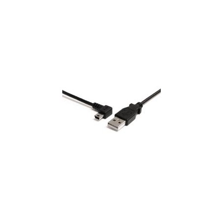 CABLE DE 91CM USB 2.0 ACODADO A LA IZQUIERDA MINI B - CABLE ADAPTADOR USB A A MINI B - CABLE CONVERTIDOR USB-A A MINI USB-B - 