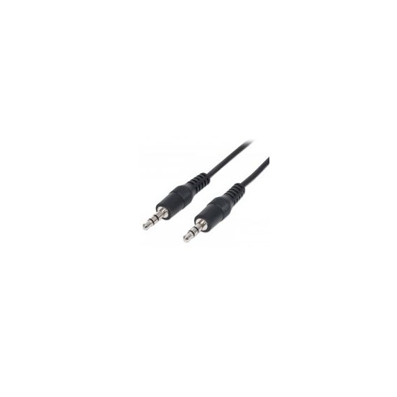 CABLE AUDIO,MANHATTAN,334594, ESTEREO 3.5MM M-M 1.8M NEGRO