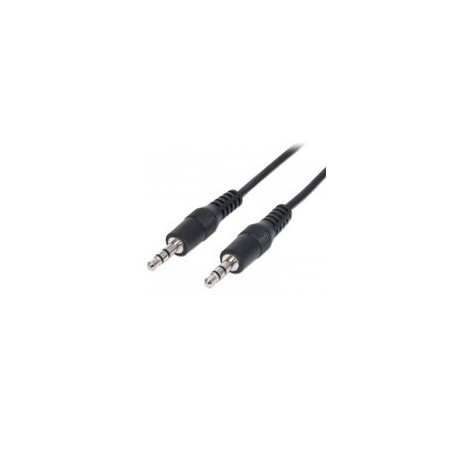 CABLE AUDIO,MANHATTAN,334594, ESTEREO 3.5MM M-M 1.8M NEGRO