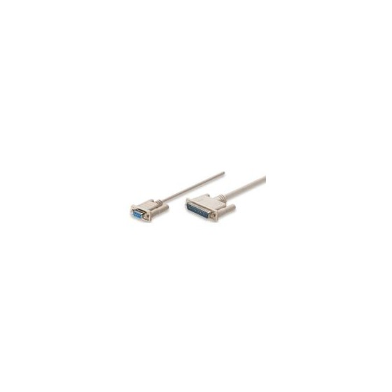 CABLE NULL,MANHATTAN,314770, MODEM DB9H-DB25M 1.8M, MOL