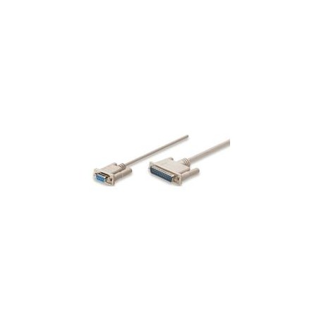 CABLE NULL,MANHATTAN,314770, MODEM DB9H-DB25M 1.8M, MOL