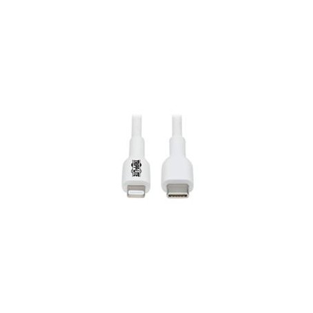 CABLE ANTIBACTERIANO TRIPP LITE M102AB-01M-WH  CABLE ANTIBACTERIANO SAFE-IT DE SINCRONIZACION Y CARGA USB C A LIGHTNING (M/M),