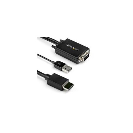 CABLE ADAPTADOR DE VGA A HDMI DE 2M CON AUDIO - 1920 X 1080 - CONVERTIDOR ACTIVO VGA A HDMI - MACHO A MACHO - STARTECH.COM MOD