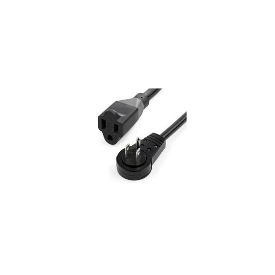 CABLE DE CORRIENTE DE 3M DE EXTENSION - CABLE DE ALIMENTACION ROTATIVO PLANO DE 360Â° - NEMA 5-15P A NEMA 5-15R - 16AWG - 15