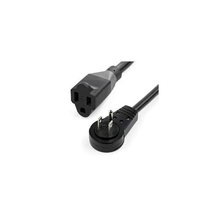 CABLE DE CORRIENTE DE 3M DE EXTENSION - CABLE DE ALIMENTACION ROTATIVO PLANO DE 360Â° - NEMA 5-15P A NEMA 5-15R - 16AWG - 15