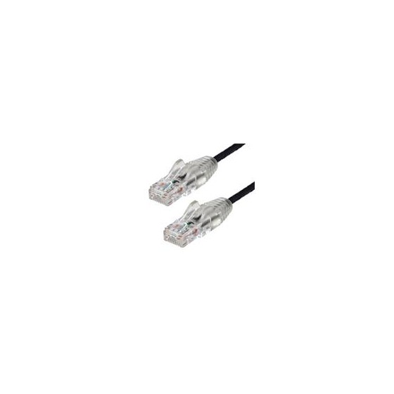 CABLE DE 30CM DE RED ETHERNET CAT6 DELGADO SIN ENGANCHES - CABLE DE RED SNAGLESS - NEGRO - STARTECH.COM MOD. N6PAT1BKS