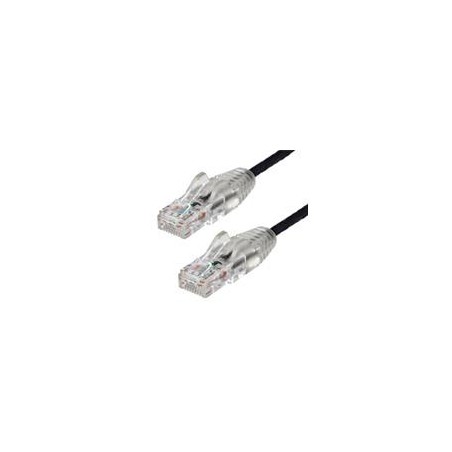 CABLE DE 30CM DE RED ETHERNET CAT6 DELGADO SIN ENGANCHES - CABLE DE RED SNAGLESS - NEGRO - STARTECH.COM MOD. N6PAT1BKS