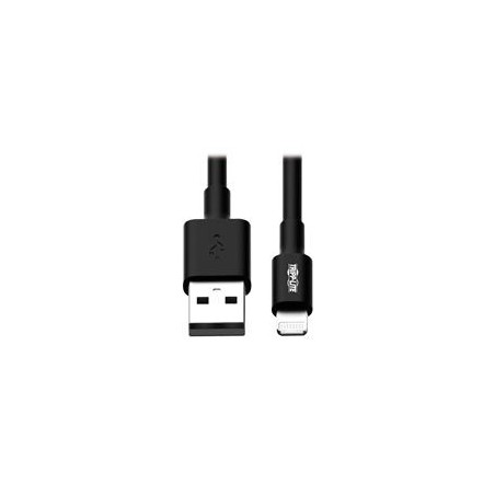 CABLE USB TRIPP-LITE M100-010-BK CABLE DE SINCRONIZACIYEN Y CARGA USB A A LIGHTNING, CERTIFICADO MFI - NEGRO, M/M, USB 2.0, 3.