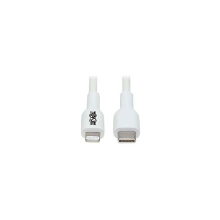 CABLE USB TRIPP-LITE M102-01M-WH CABLE DE SINCRONIZACIYEN Y CARGA USB C A LIGHTNING (M/M), CERTIFICADO MFI, BLANCO, 1 M [3.3 P