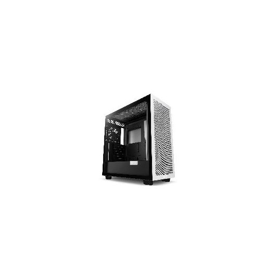 GABINETE NZXT H7 FLOW/NEGRO-BLANC/CON VENTANA/MIDI-TOWER/MICRO-ATX/GAMER