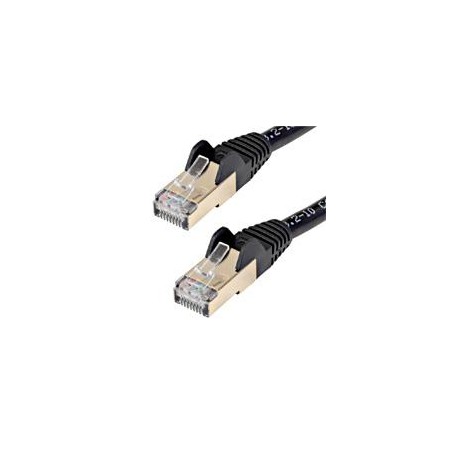 CABLE DE 1M CAT6A ETHERNET NEGRO - CABLE DE RED 10GB CAT6A SNAGLESS BLINDADO RJ45 POE DE 100W - 10GBE CON CERTIFICACION UL/TIA