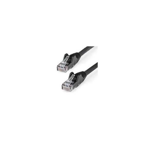 CABLE ETHERNET CAT 6 DE 50 CM - LSZH - CABLE DE RED PATCH CAT6 UTP RJ45 POE DE 100W 10 GBE SIN ENGANCHES NEGRO, ETL - STARTECH