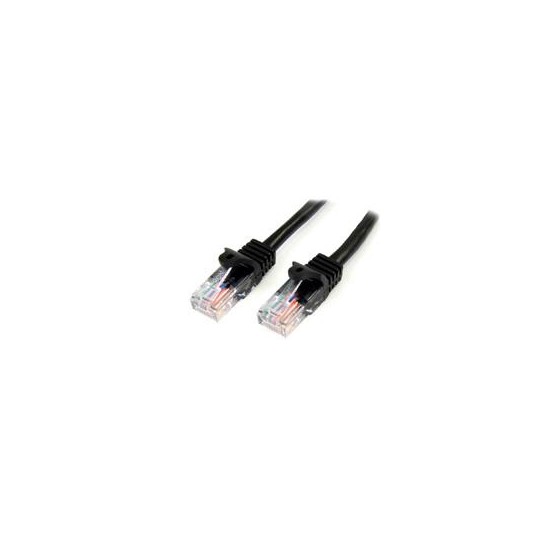 CABLE DE 2M NEGRO DE RED FAST ETHERNET CAT5E RJ45 SIN ENGANCHE - CABLE PATCH SNAGLESS - STARTECH.COM MOD. 45PAT2MBK