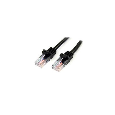 CABLE DE 2M NEGRO DE RED FAST ETHERNET CAT5E RJ45 SIN ENGANCHE - CABLE PATCH SNAGLESS - STARTECH.COM MOD. 45PAT2MBK