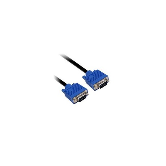 CABLE SVGA BROBOTIX PARA MONITOR HD15 , 1.8 MTS, MACHO A MACHO,  PUNTA AZUL