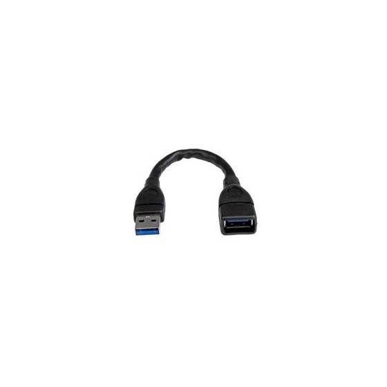 CABLE DE 15CM EXTENSOR USB 3.0 - ALARGADOR USB 3.0 SUPERSPEED NEGRO - STARTECH.COM MOD. USB3EXT6INBK