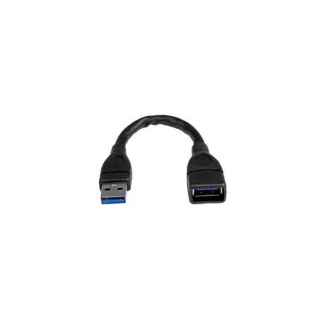 CABLE DE 15CM EXTENSOR USB 3.0 - ALARGADOR USB 3.0 SUPERSPEED NEGRO - STARTECH.COM MOD. USB3EXT6INBK