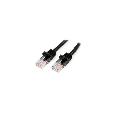 CABLE DE 3M NEGRO DE RED FAST ETHERNET CAT5E RJ45 SIN ENGANCHE - CABLE PATCH SNAGLESS - STARTECH.COM MOD. 45PAT3MBK