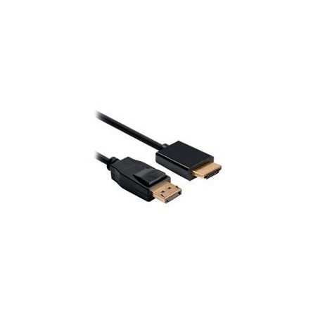 CABLE BROBOTIX  DISPLAYPORT A HDMI V1.2 DE 1.80MTS, NEGRO