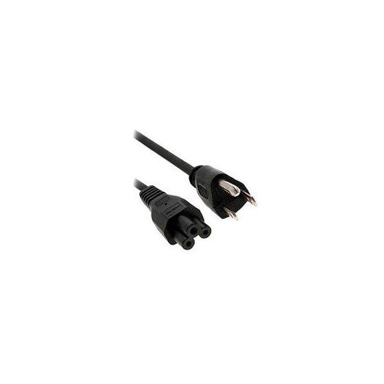 CABLE CORRIENTE BROBOTIX PARA LAPTOP TIPO TREBOL, 0.9 METROS