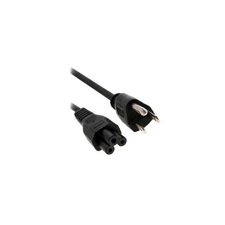 CABLE CORRIENTE BROBOTIX PARA LAPTOP TIPO TREBOL, 0.9 METROS