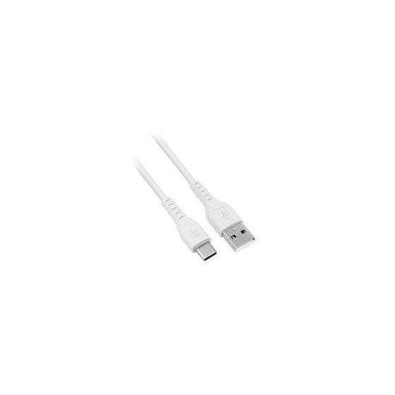 CABLE BROBOTIX CARGA RAPIDA USB-A V3.0 A USB-C REVESTIMIENTO PVC, 1.0M, COLOR BLANCO