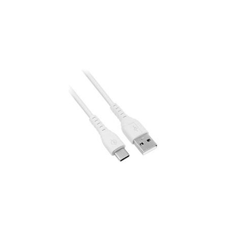 CABLE BROBOTIX CARGA RAPIDA USB-A V3.0 A USB-C REVESTIMIENTO PVC, 1.0M, COLOR BLANCO