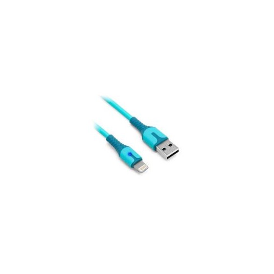 CABLE BROBOTIX CARGA RAPIDA USB-A V3.0 A LIGHTNING COLOR  AQUA