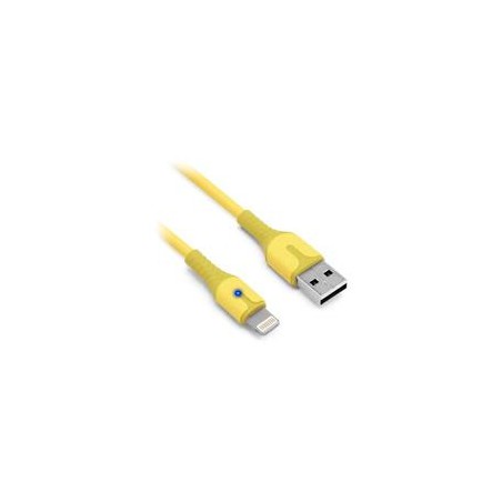 CABLE BROBOTIX CARGA RAPIDA USB-A V3.0 A LIGHTNING COLOR AMARILLO