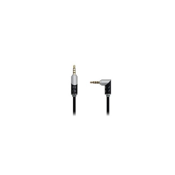 CABLE STEREO BROBOTIX DE 180 GRADOS , MACHO - MACHO, 1 MTS, NEGRO