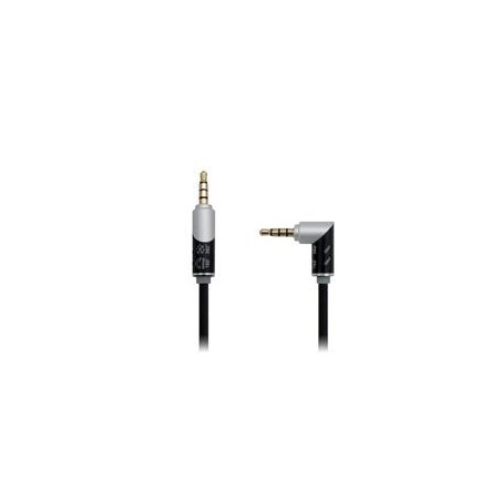 CABLE STEREO BROBOTIX DE 180 GRADOS , MACHO - MACHO, 1 MTS, NEGRO