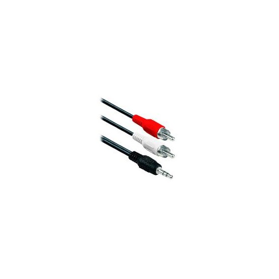 CABLE RCA BROBOTIX, 2 AUDIO MACHO A 3.5 MM MACHO, 1.8 M