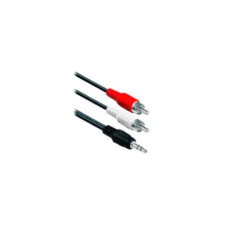 CABLE RCA BROBOTIX, 2 AUDIO MACHO A 3.5 MM MACHO, 1.8 M