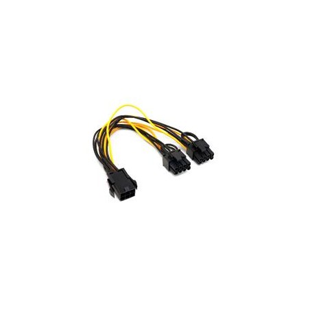 CABLE INTERNO DE ALIMENTACION BROBOTIX ADAPTADOR PCI EXPRESS 6 PINES A 8 PINES DUAL