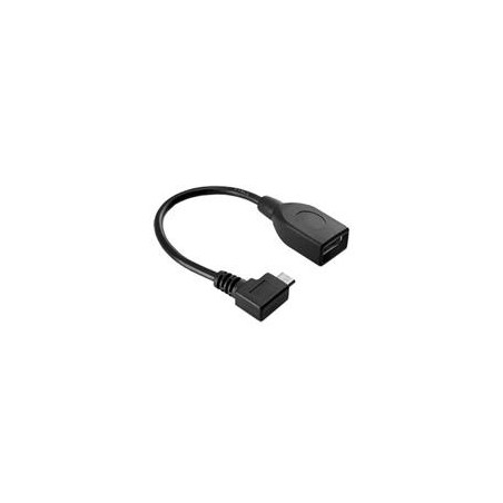 CABLE BROBOTIX USB V2.0 OTG, MICRO B 90 GRADOS A USB-A  HEMBRA