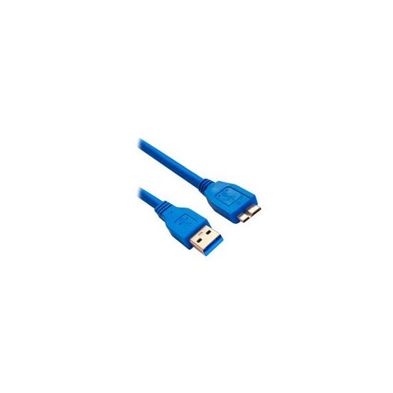 CABLE BROBOTIX USB-A V3.0 A USB-B, 0.6 M, AZUL