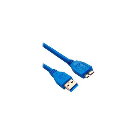 CABLE BROBOTIX USB-A V3.0 A USB-B, 0.6 M, AZUL