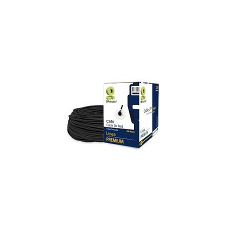 BOBINA BROBOTIX CAT6  CCA UTP EXTERIOR 305MTS NEGRO