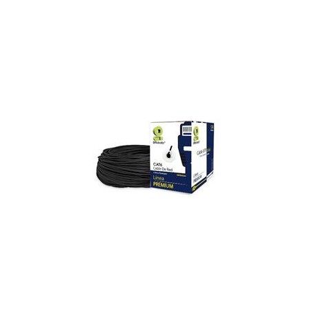 BOBINA BROBOTIX CAT6  CCA UTP EXTERIOR 100MTS NEGRO